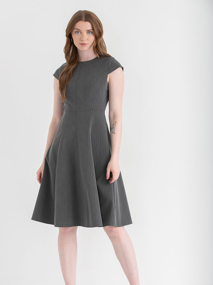 Terra Fit & Flare Midi Dress Luxe Tailored