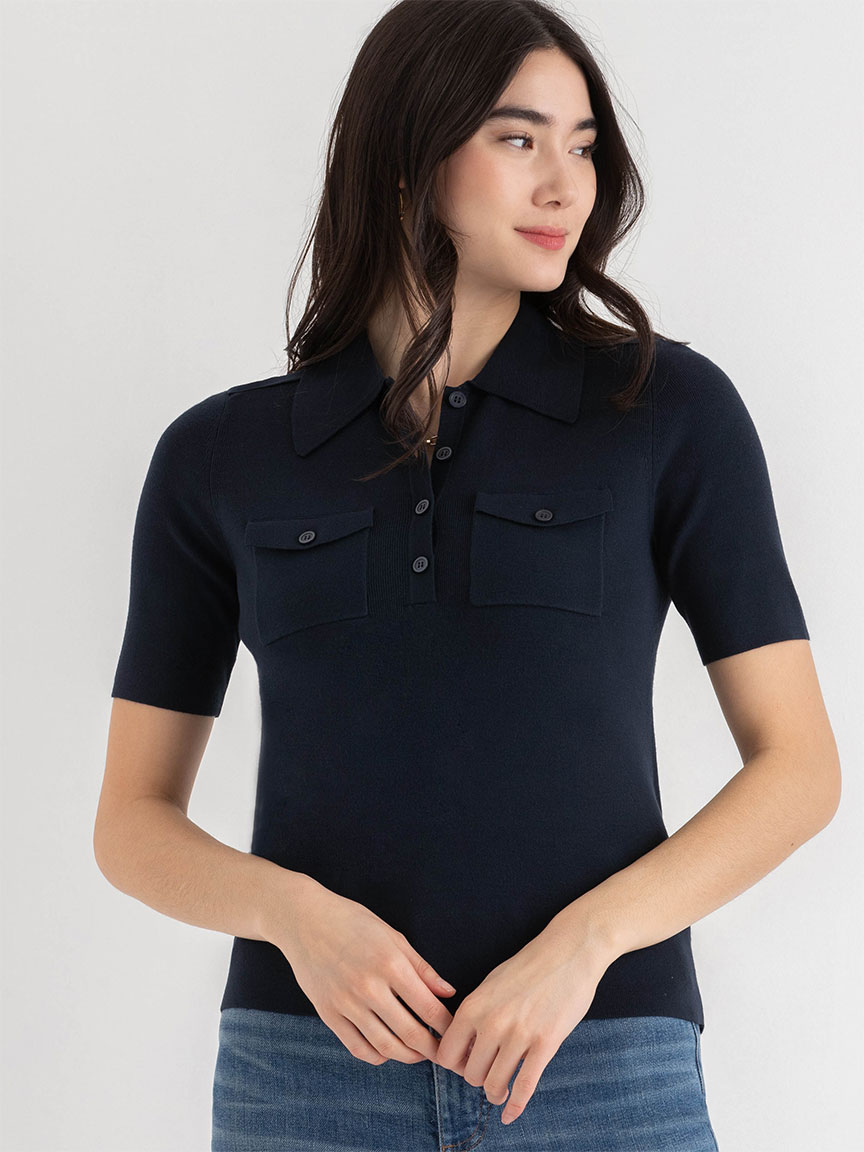 Polo Collar Sweater Tee