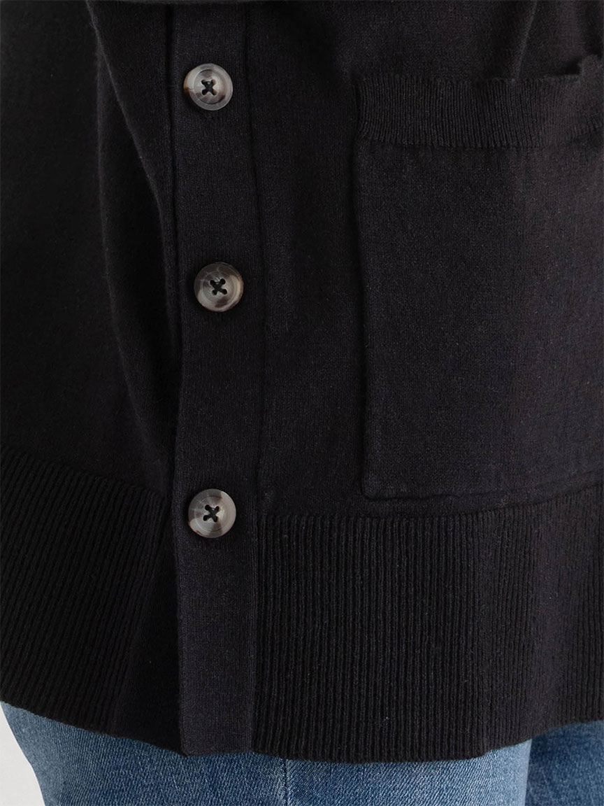 Relaxed Linen-Blend Open Front Cardigan