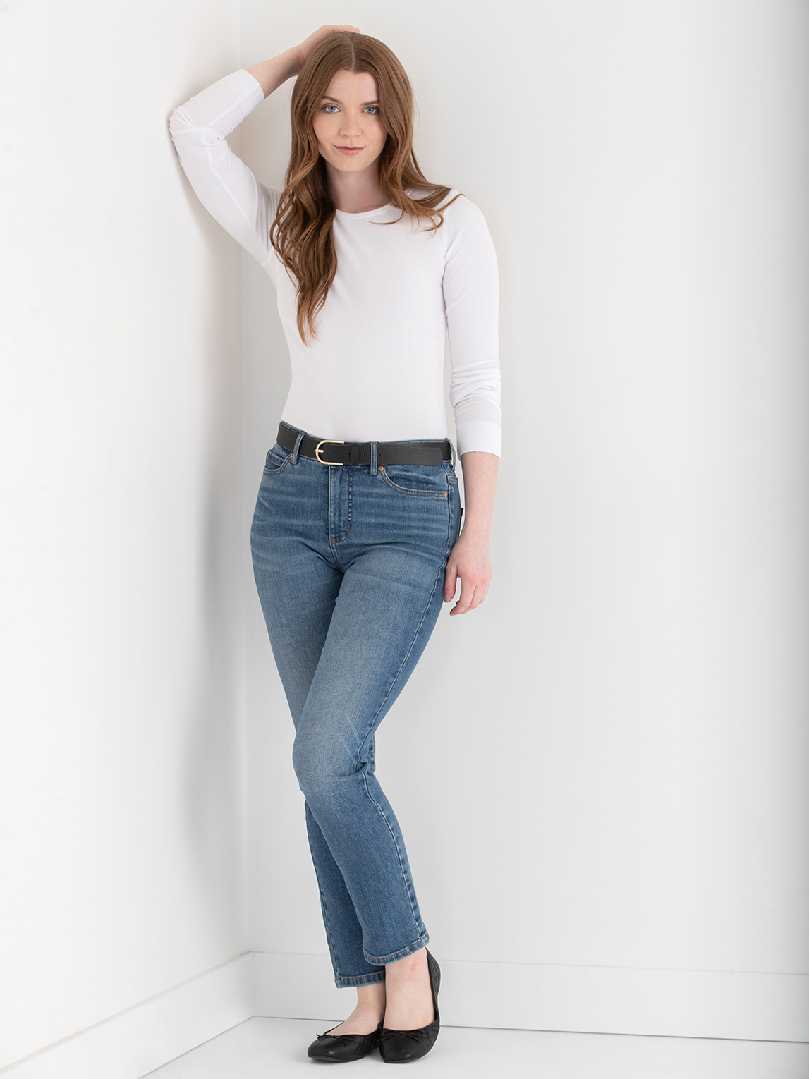 Long Sleeve Ribbed Crewneck Top