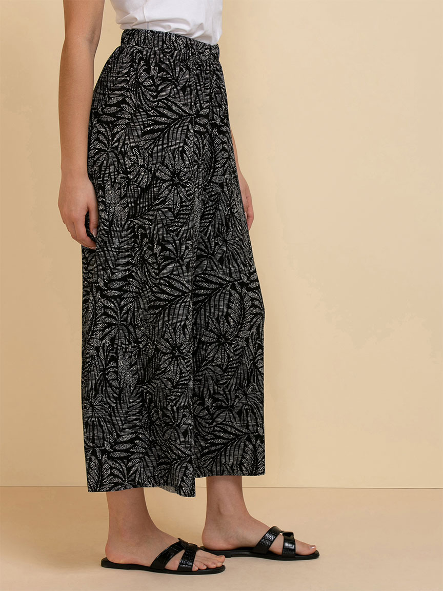 Plisse Wide Crop Pant