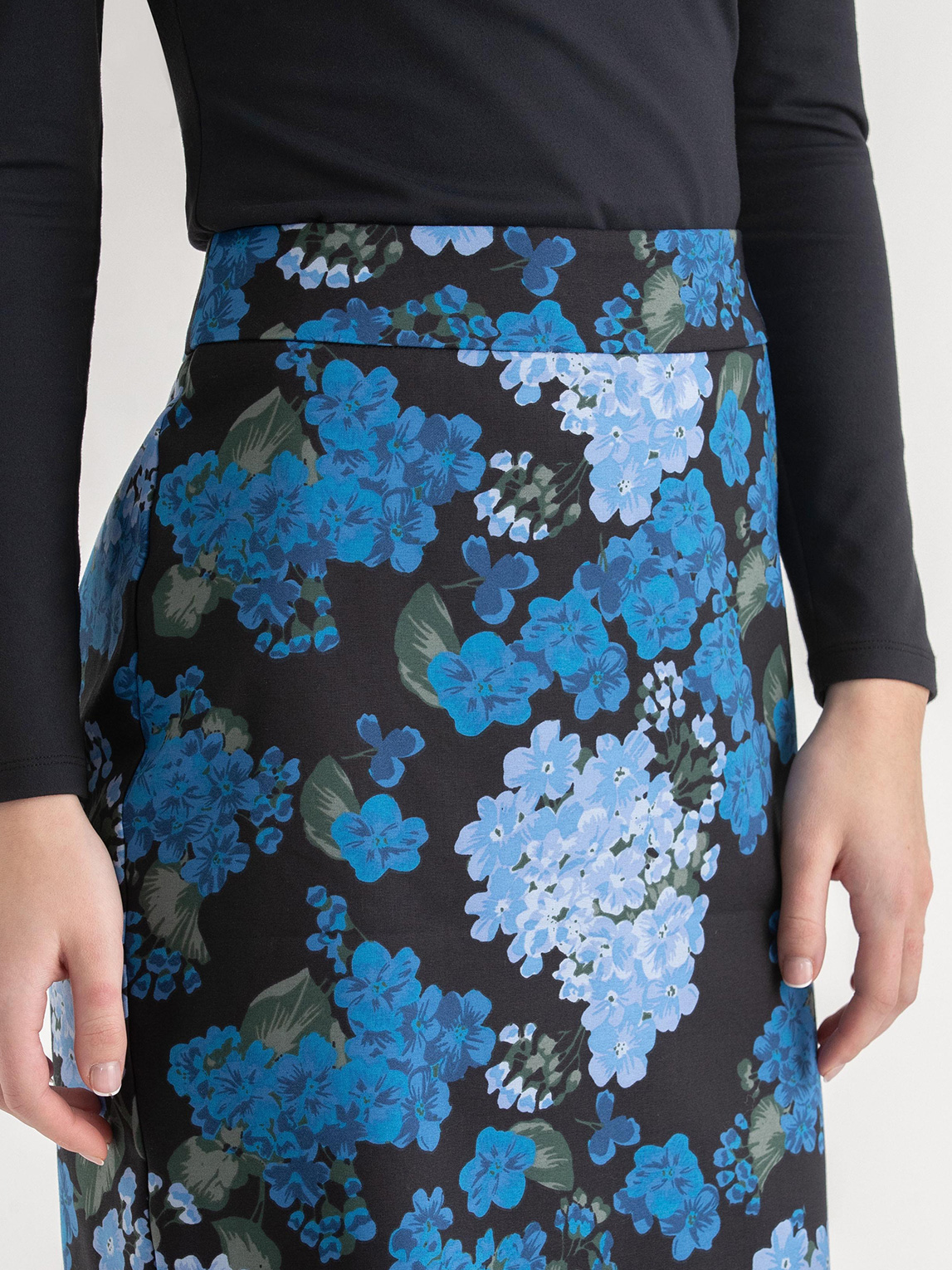 Cotton Sateen Pencil Skirt