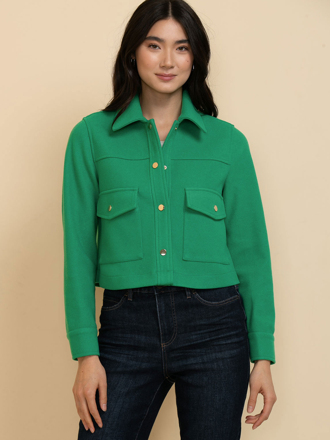 Collared Felt Shacket