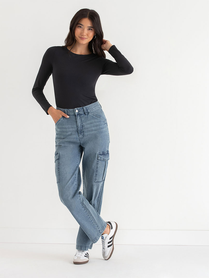 Lucy Loose Straight Cargo Jeans