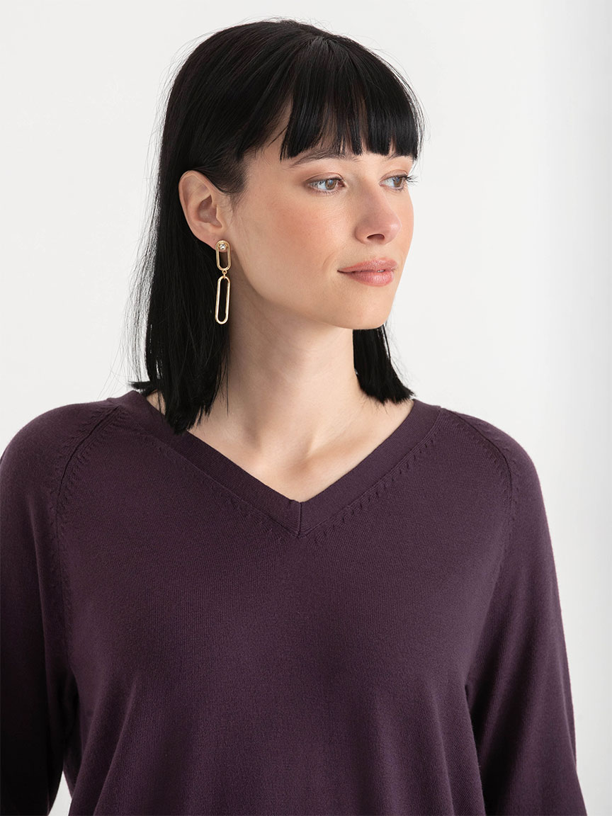 Gold Paperclip Dangle Earrings