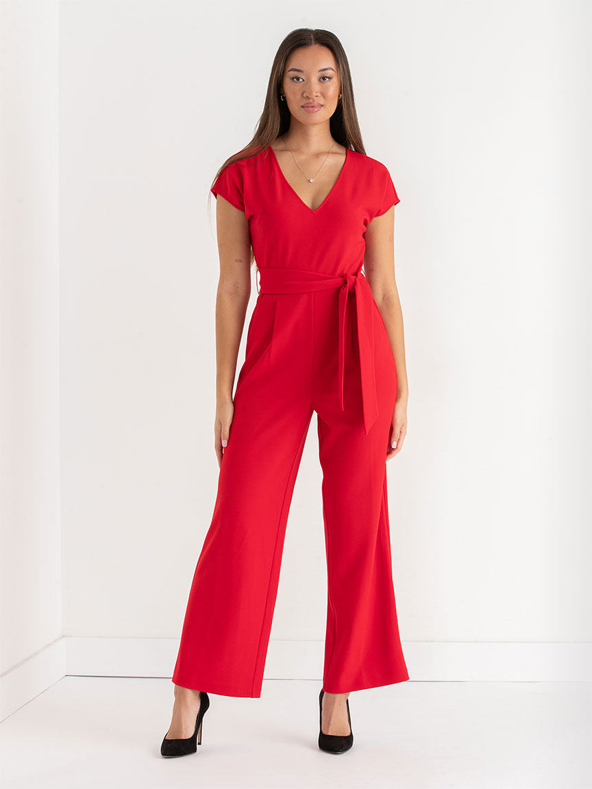 Venus Wide Leg Jumpsuit in Iconic Crepe Rickis