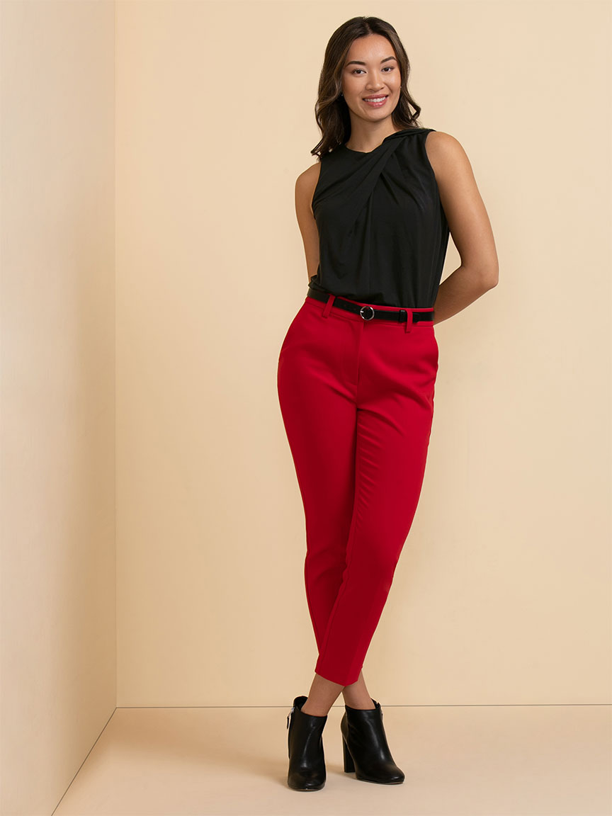 Sleeveless Twist Neck Top