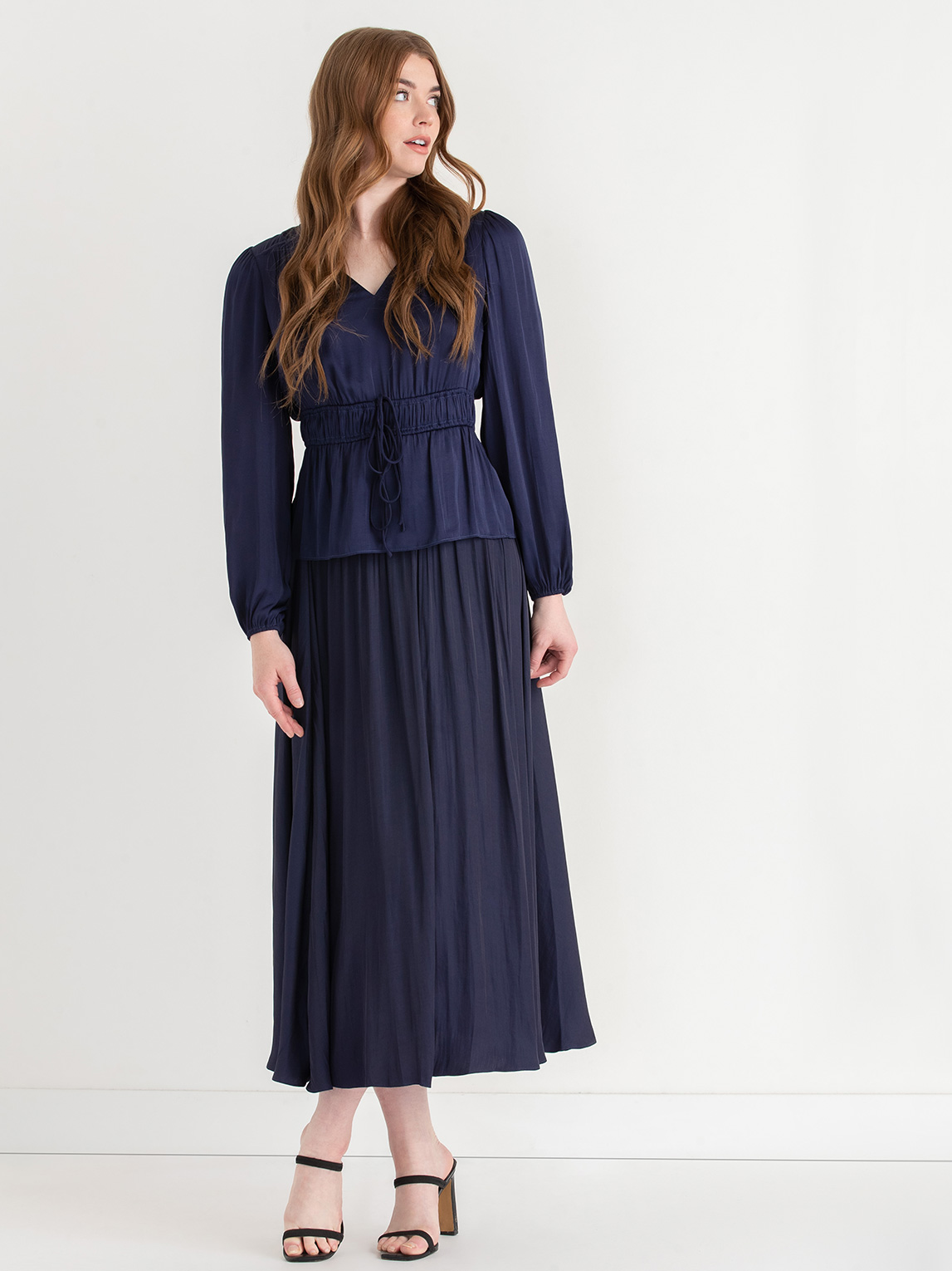Charmeuse Midi Skirt