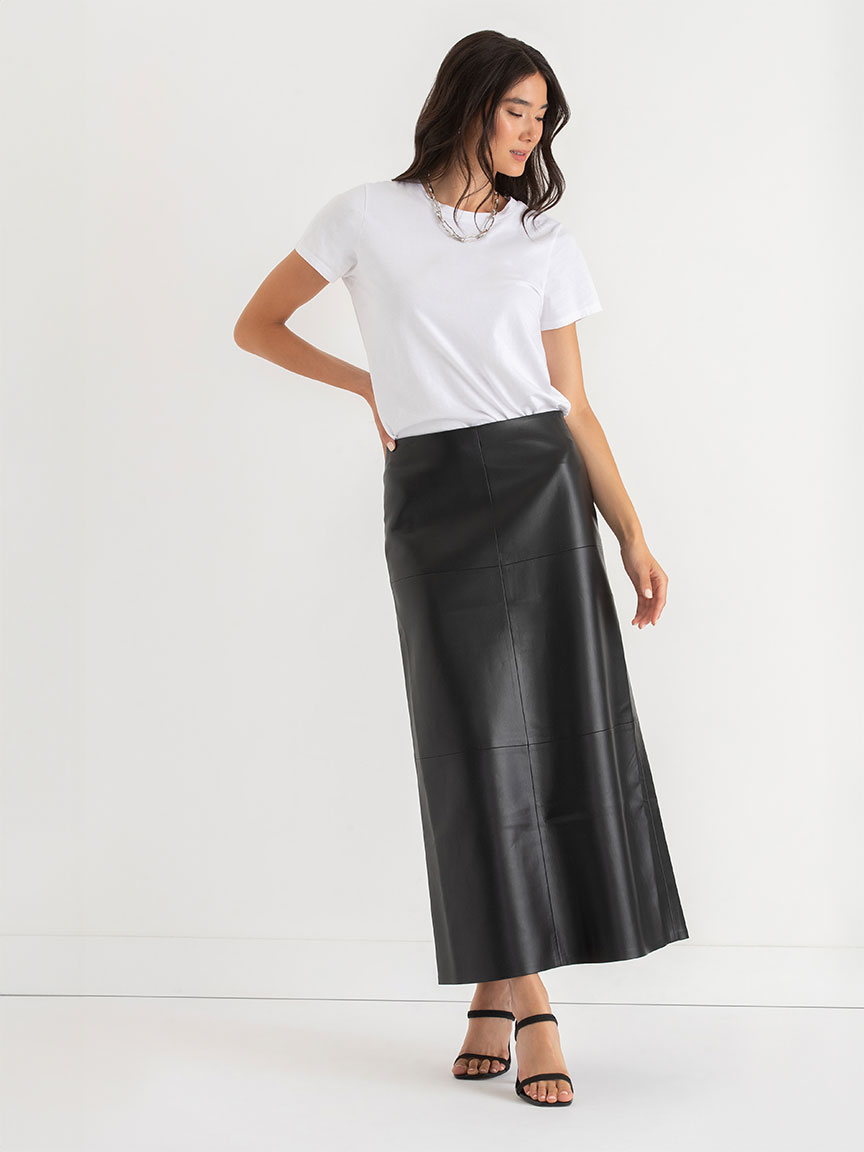 Faux Leather Maxi Skirt