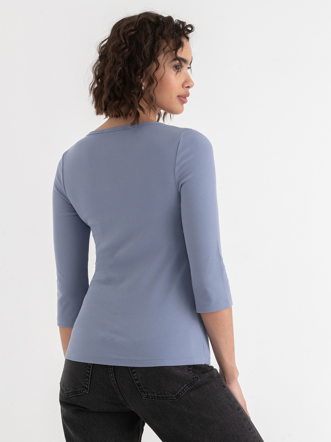 Henley Scoop Neck Top