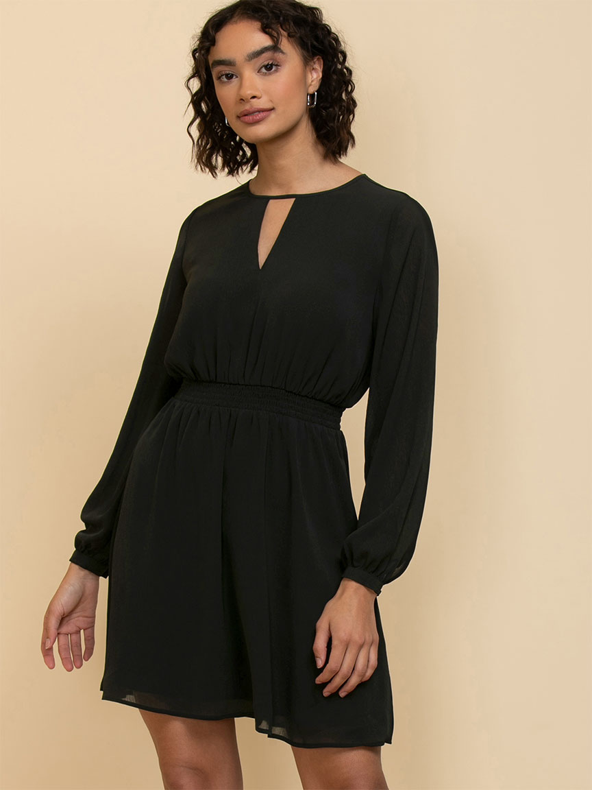 Long Sleeve Dress with Smocked Waist