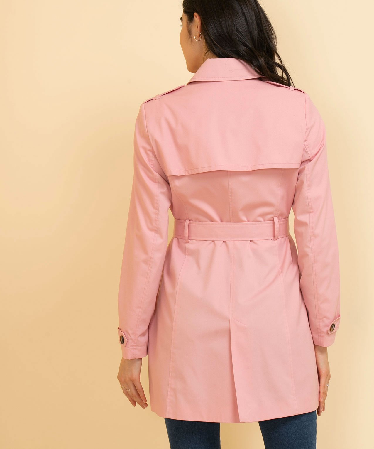 Belted Double Breasted Trench Coat