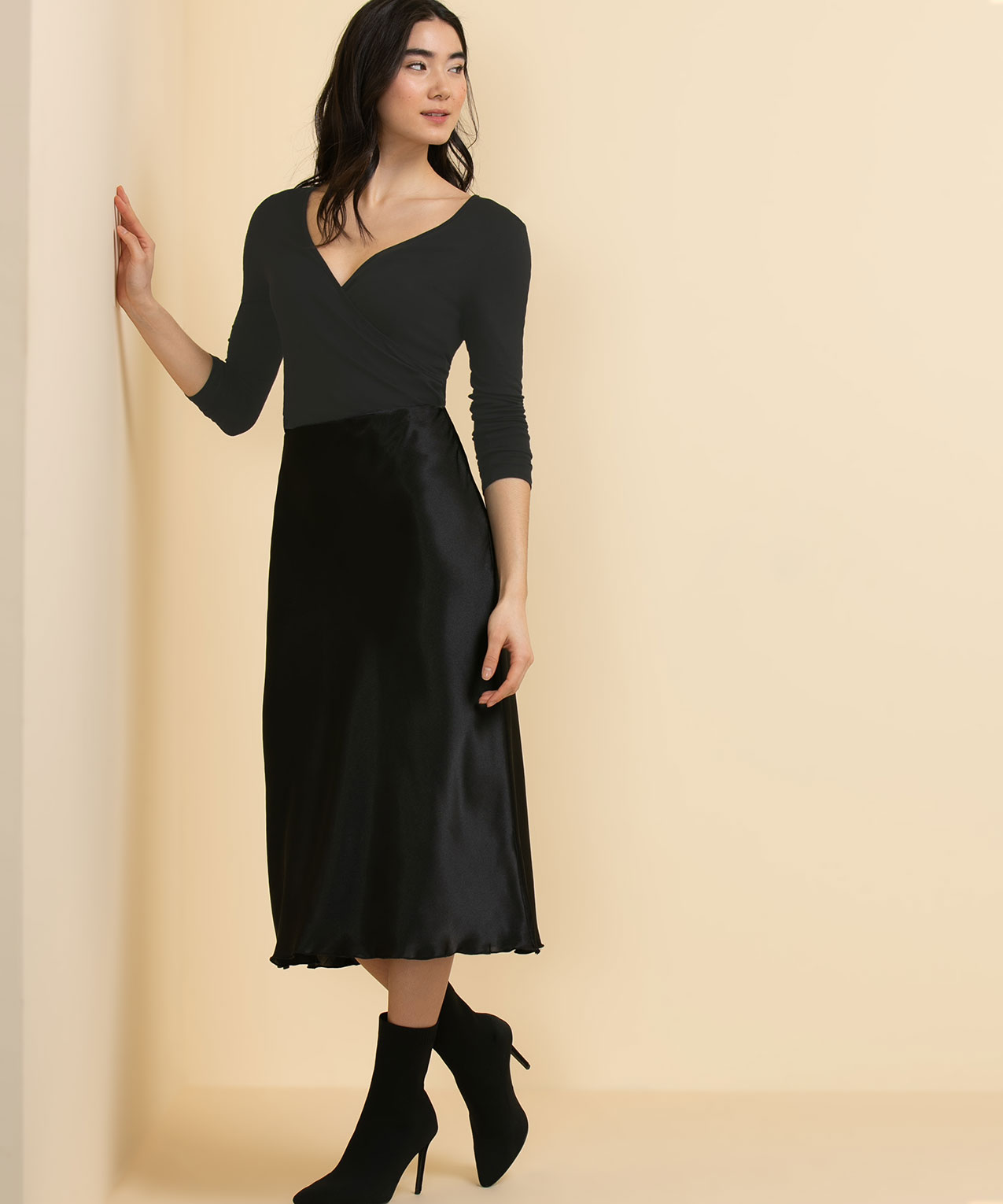 Secret Charm Long Sleeve Wrap Front Top
