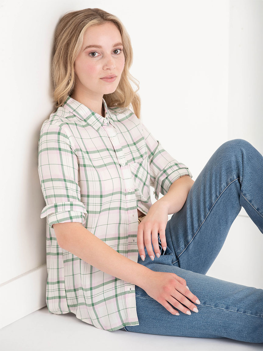 Long Sleeve Classic Plaid Shirt