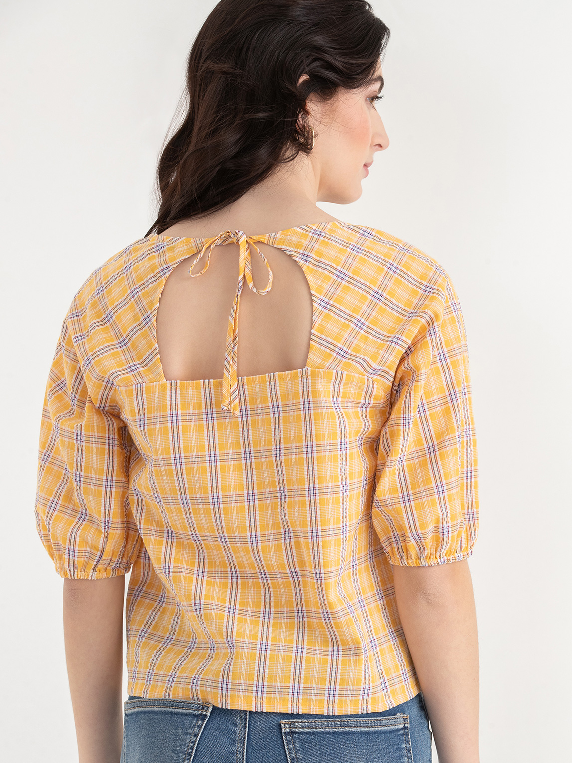 Sweetheart Puff Sleeve Blouse