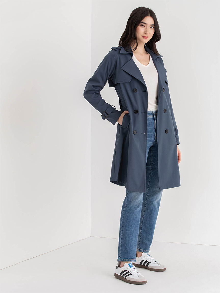 Long Double Breasted Trench
