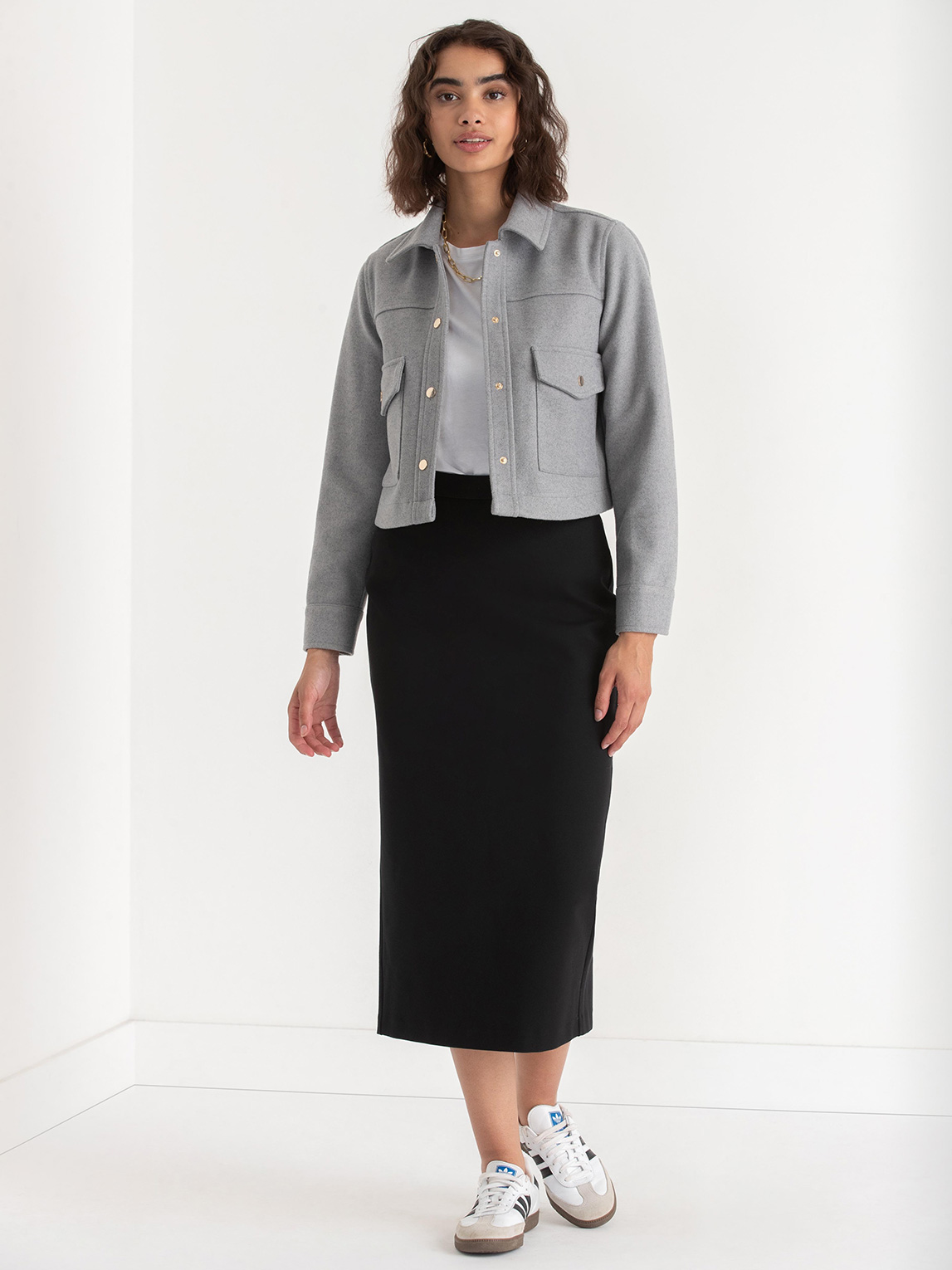 Collared Felt Shacket