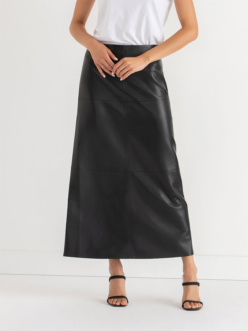 Faux Leather Maxi Skirt