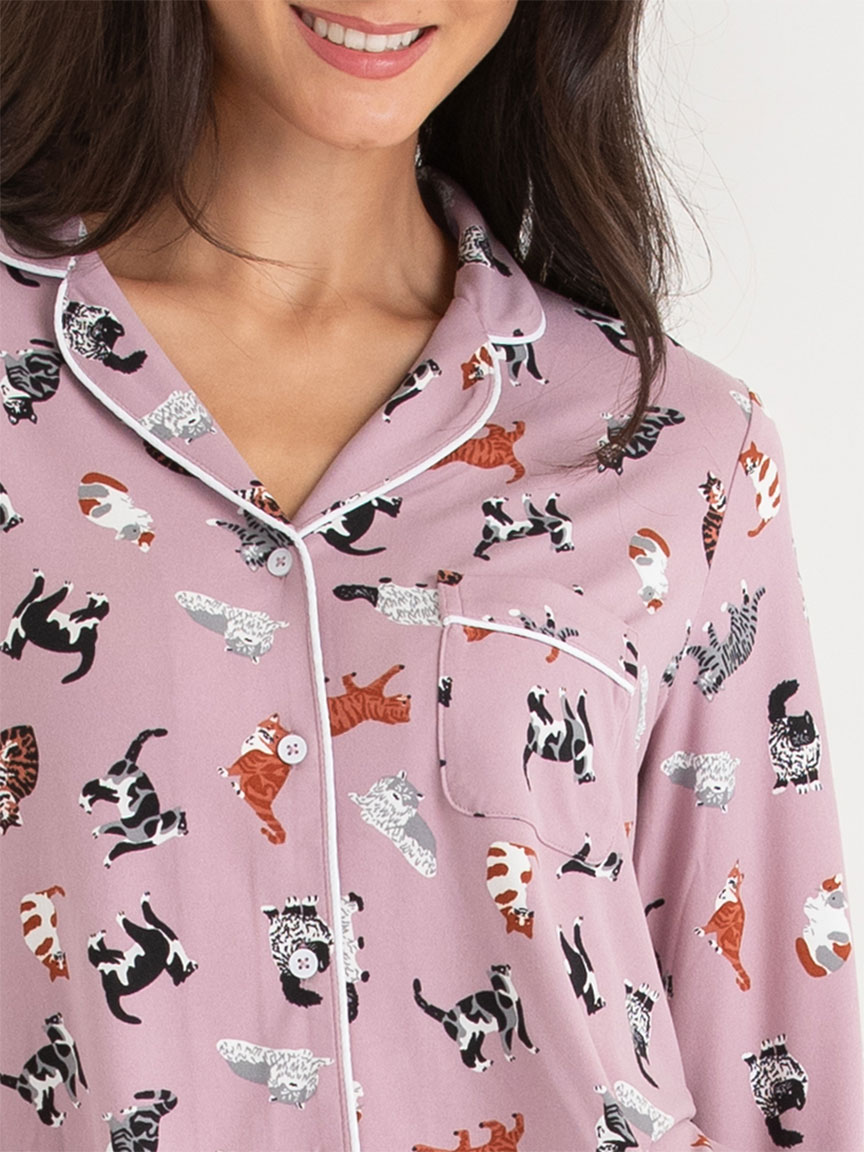 Long Sleeve Button-Down Sleep Set