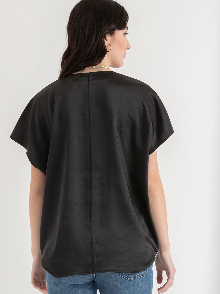 V-Neck Satin Blouse
