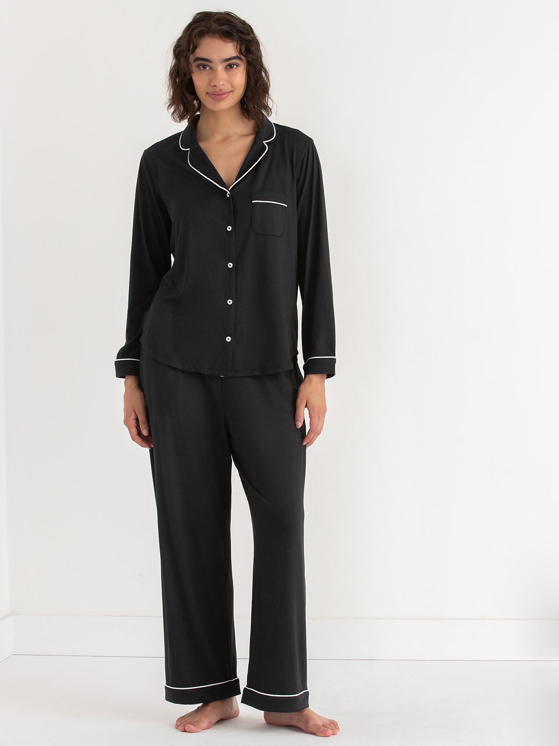 Long Sleeve Button-Down Sleep Set