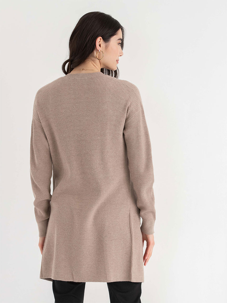 Shaker Stitch Pocket Cardigan