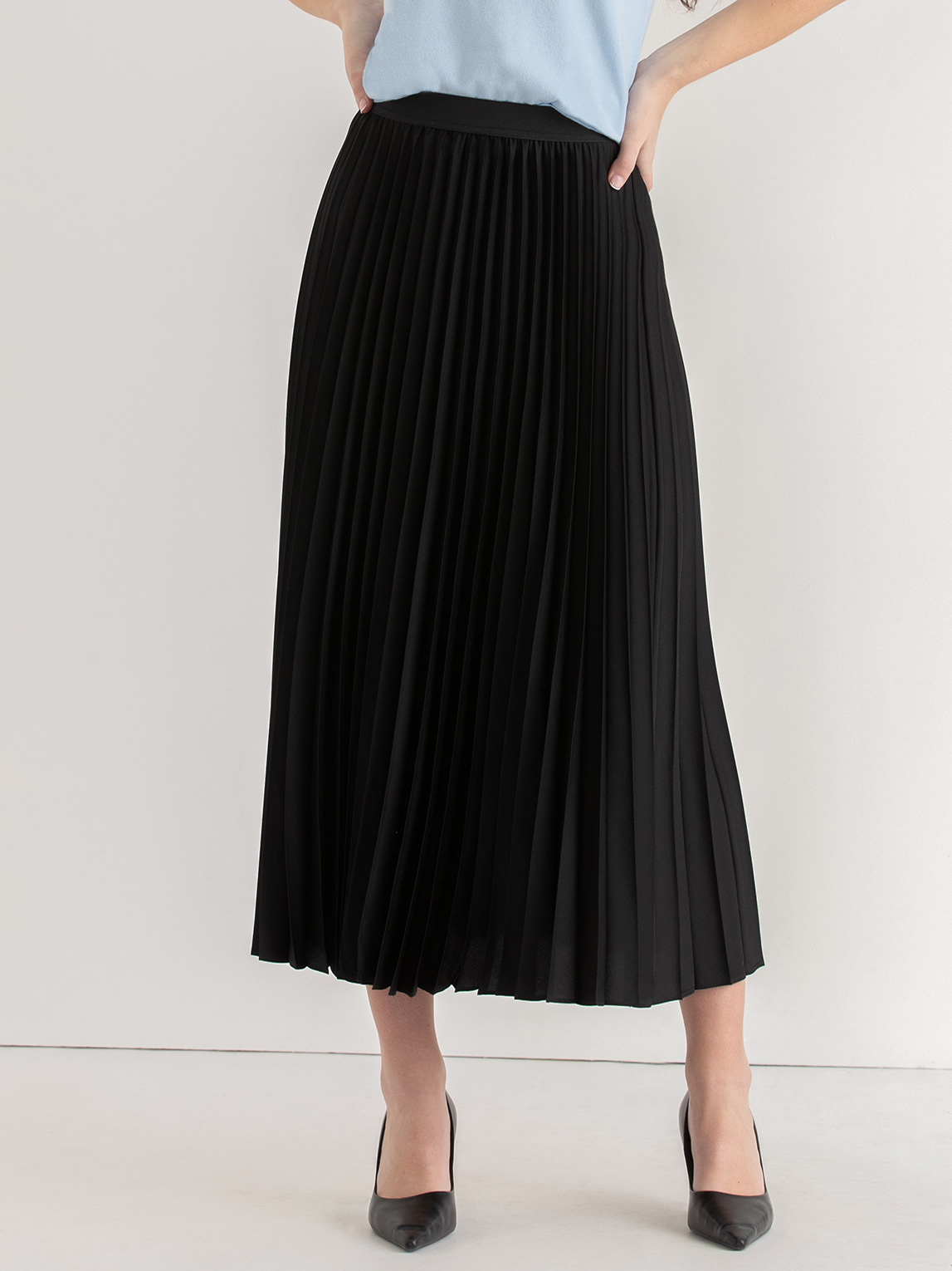 Pleated Midi Skirt