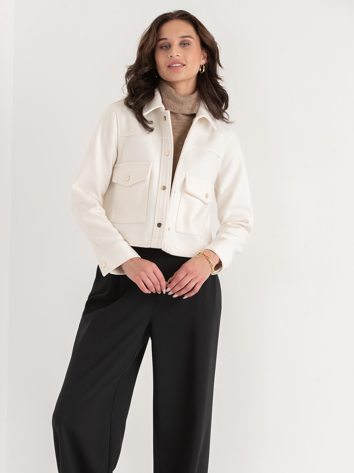 Collared Felt Shacket