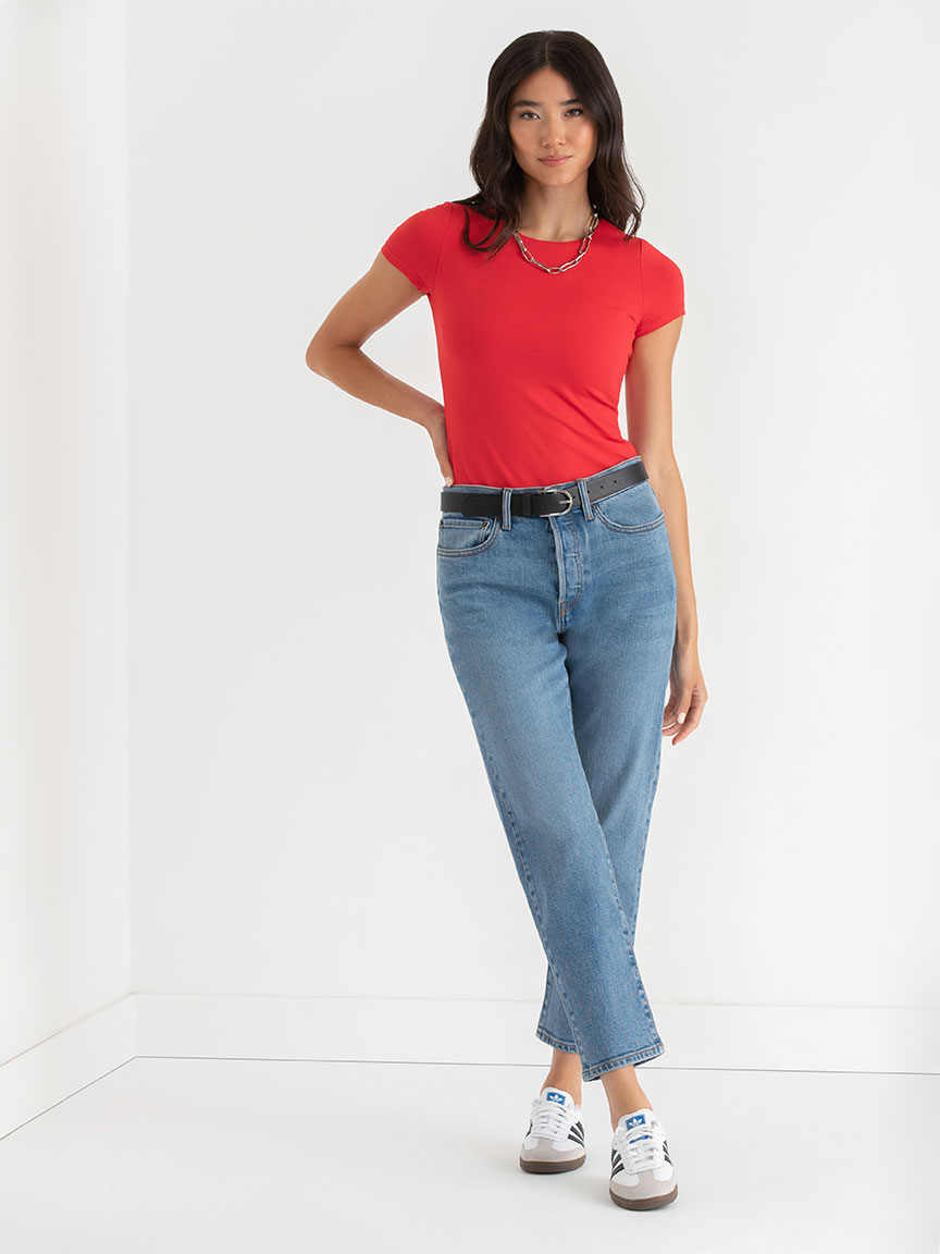 Short Sleeve Crewneck Bodysuit