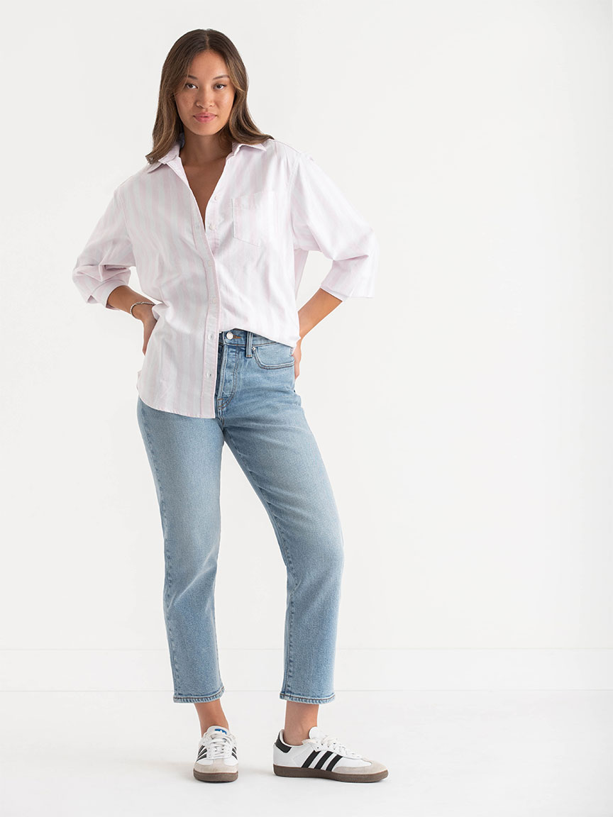Long Sleeve Relaxed Fit Oxford Shirt