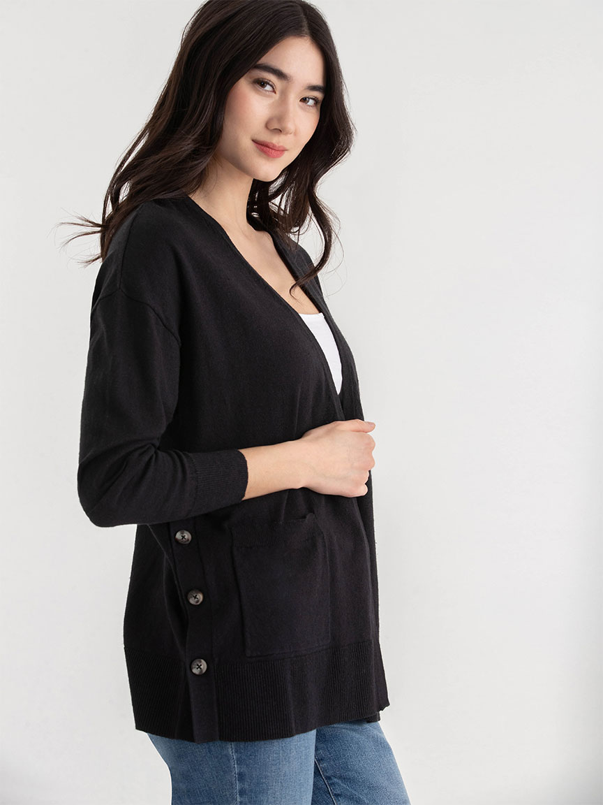 Relaxed Open Front Cardigan