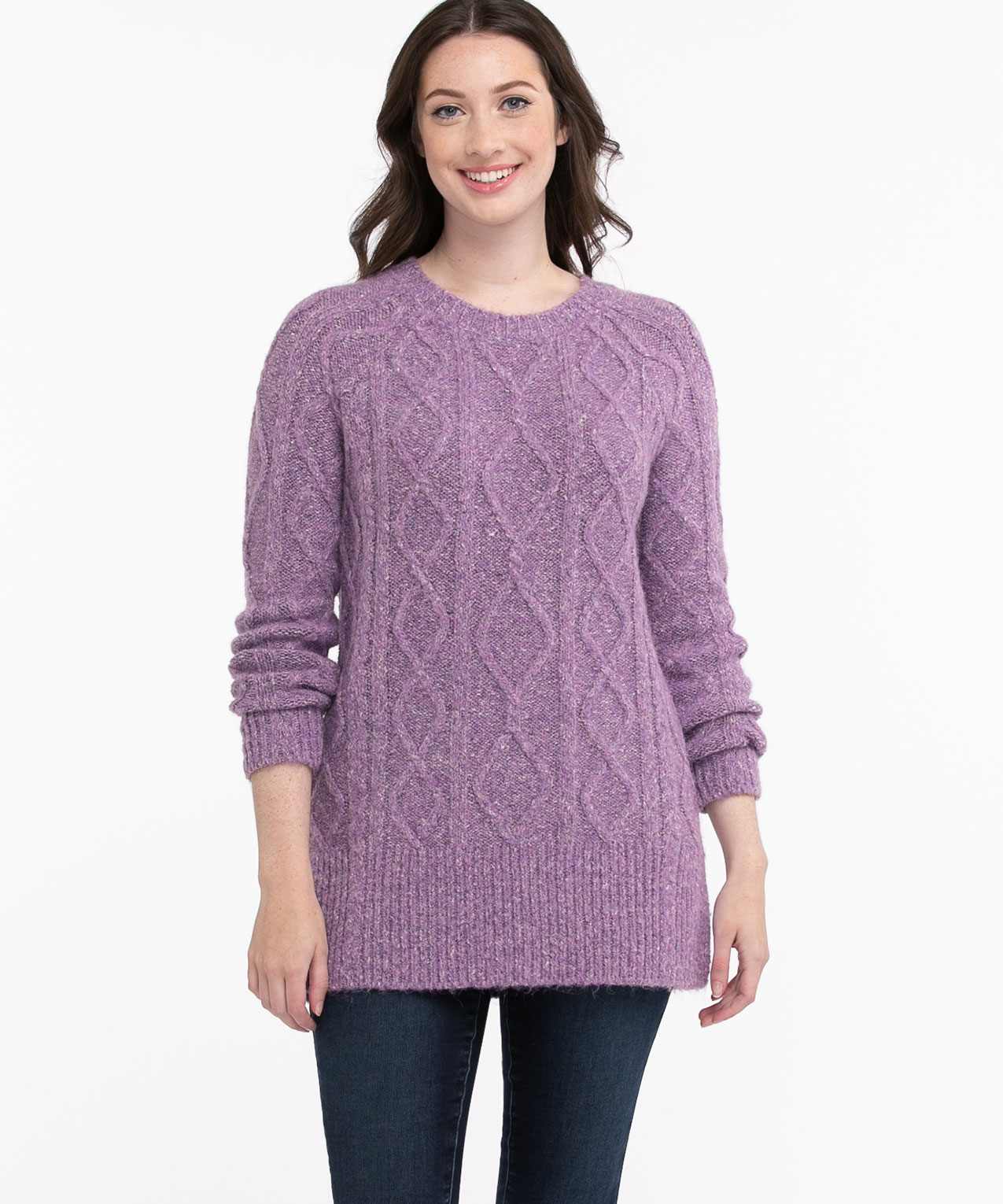 Cable Knit Scoop Neck Sweater