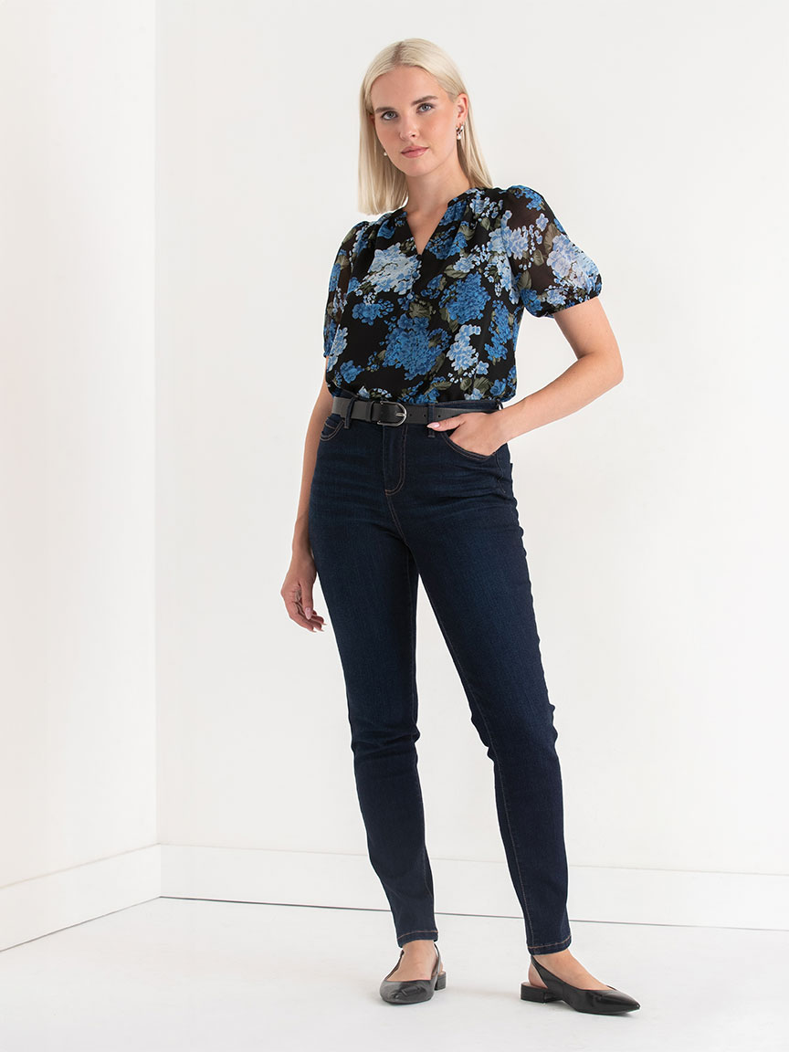 Stacey Short Sleeve Blouse with Buttons