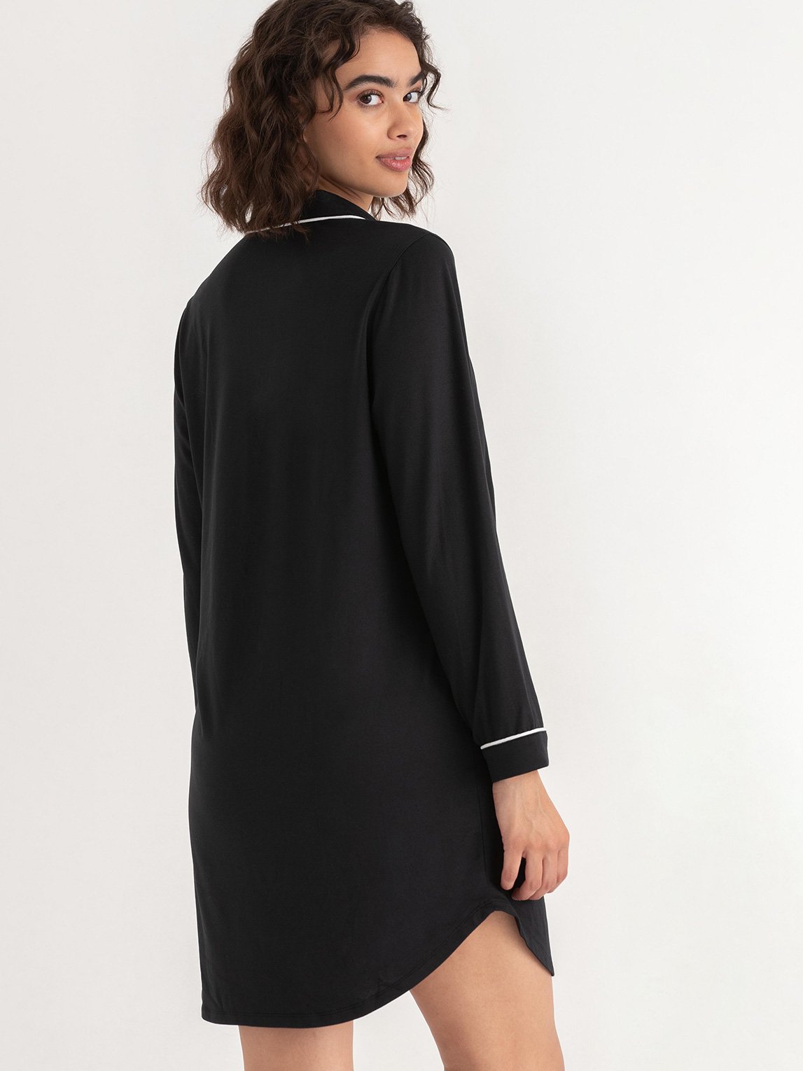 Long Sleeve Button-Down Sleep Shirt