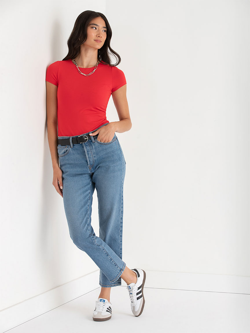 Short Sleeve Crewneck Bodysuit