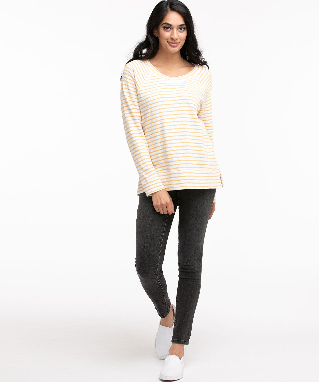 Long Sleeve Split Hem Pullover