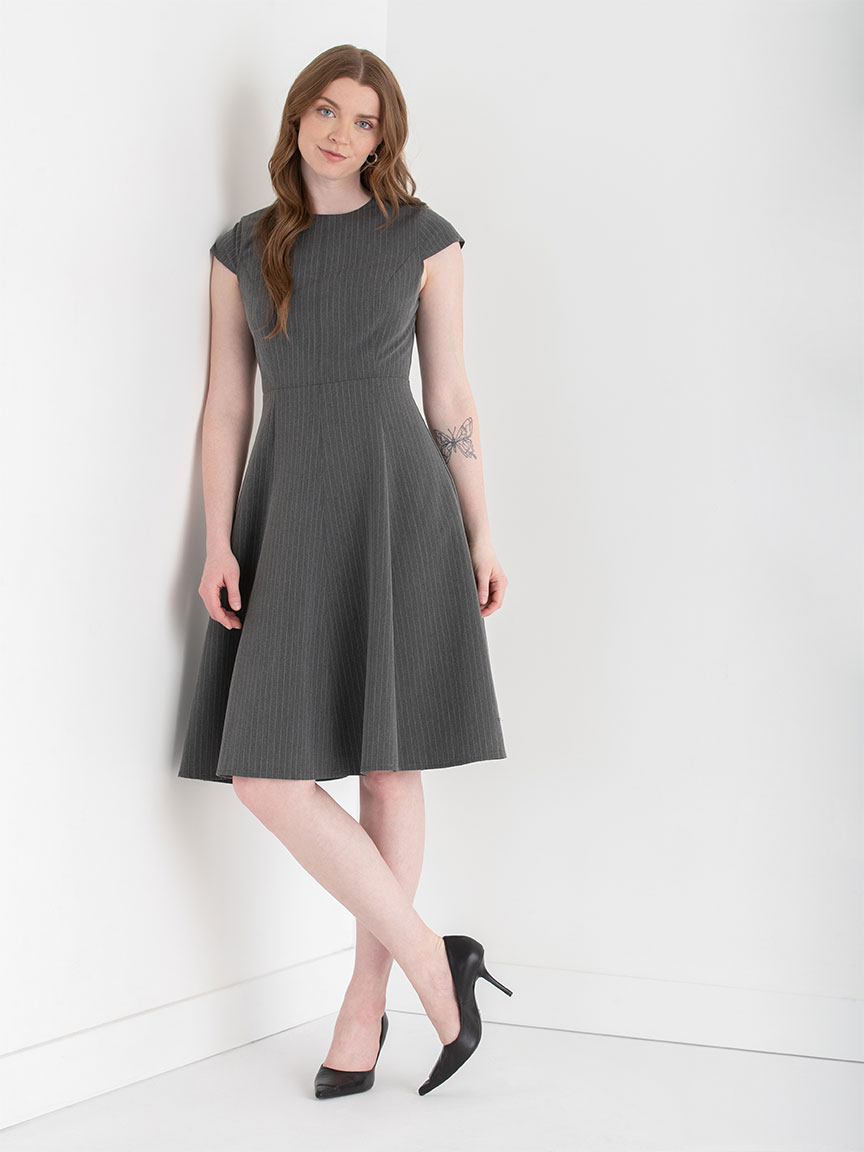 Terra Fit & Flare Midi Dress Luxe Tailored