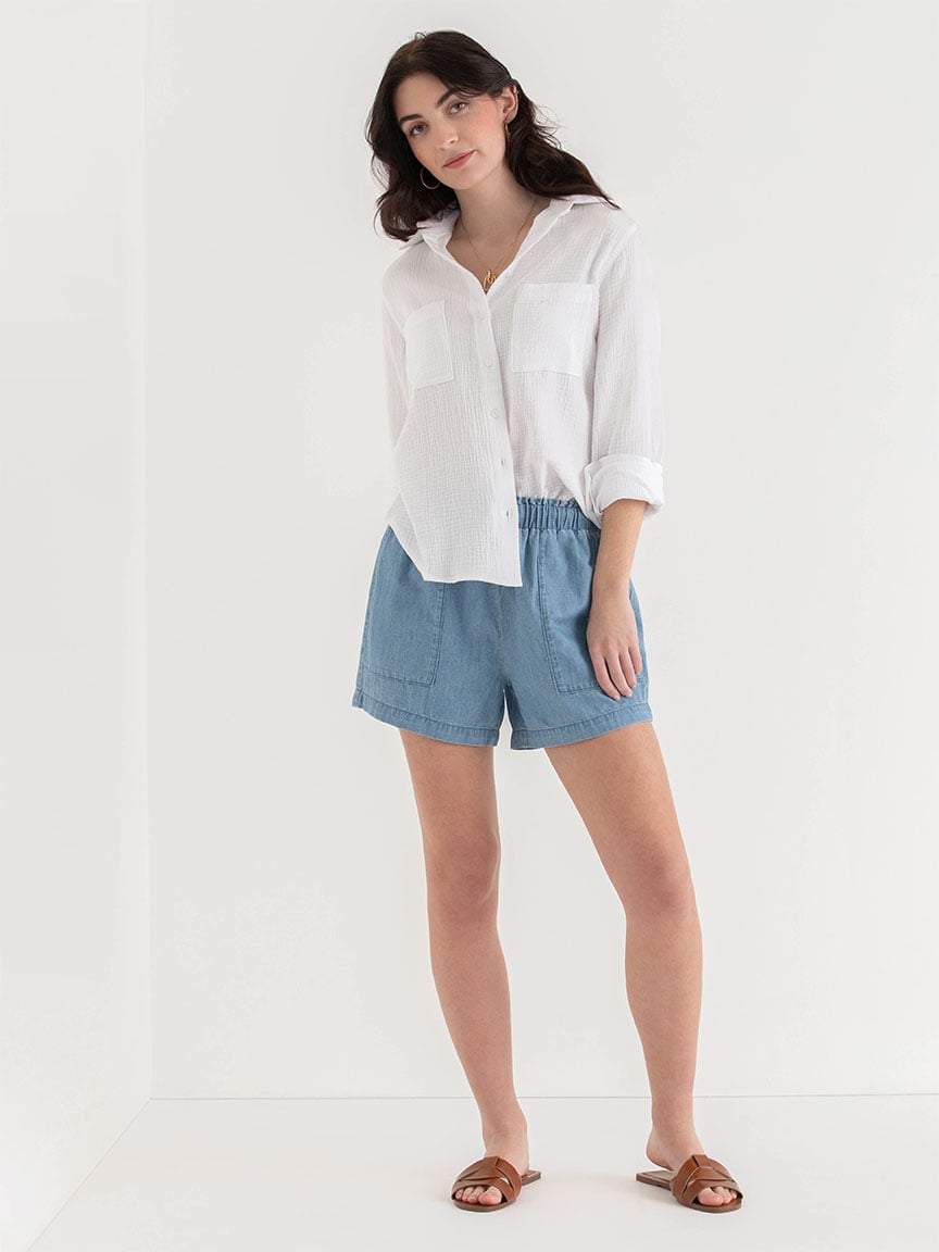 Classic Fit Crinkle Cotton Shirt