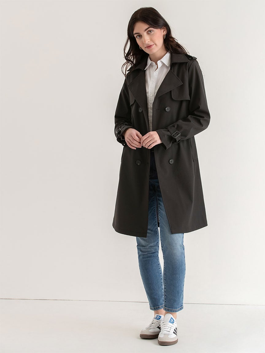 Long Double Breasted Trench