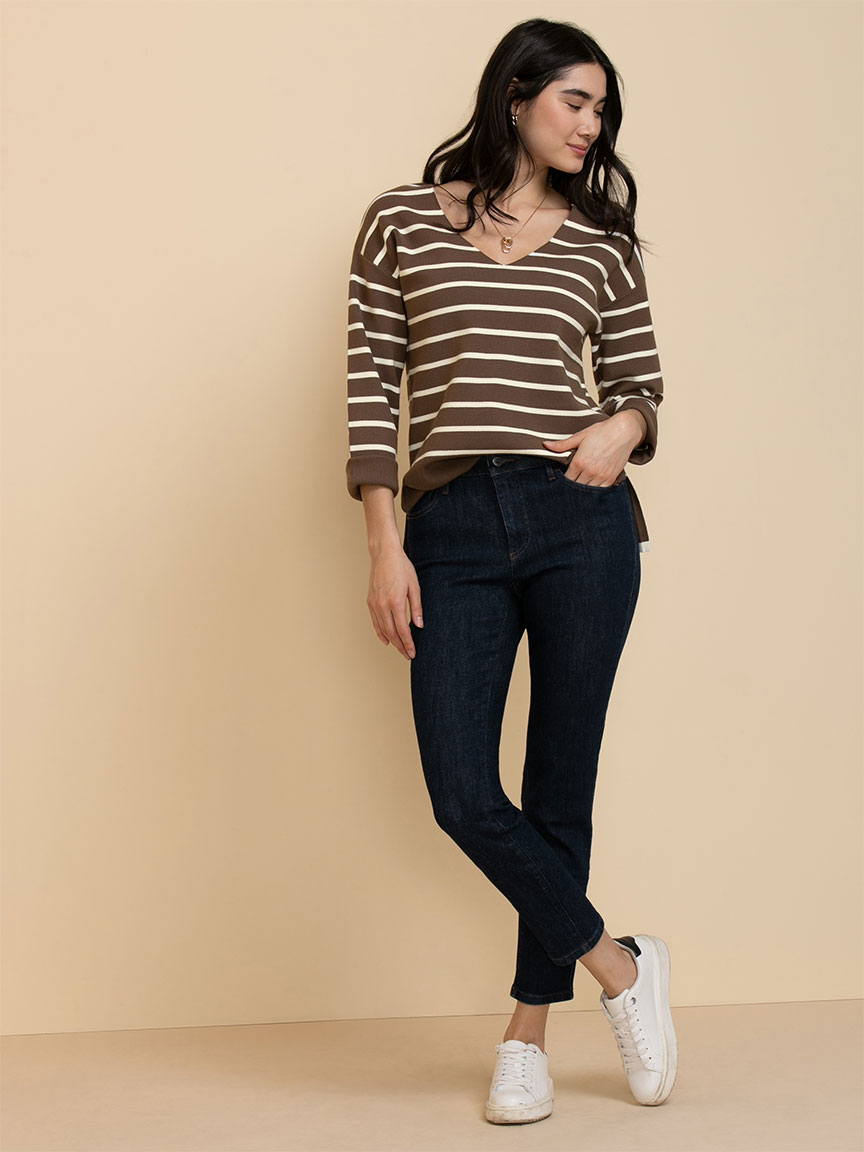 V-Neck Mid-Length Sweater