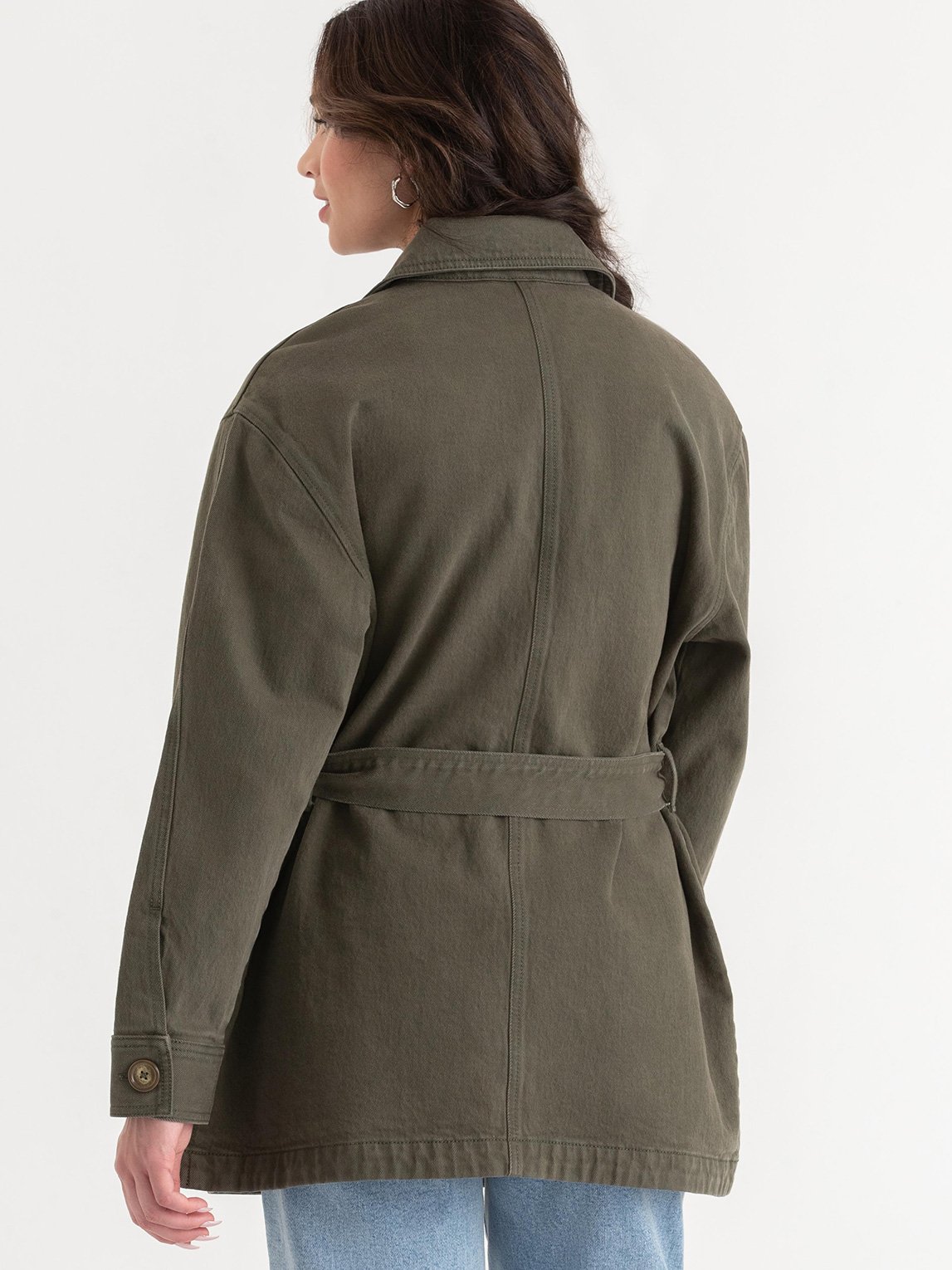 Belted Twill Chore Coat