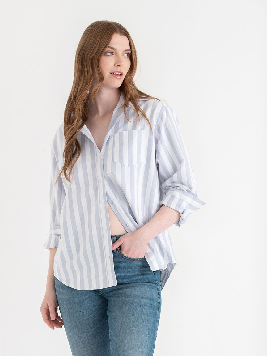 Long Sleeve Relaxed Fit Oxford Shirt