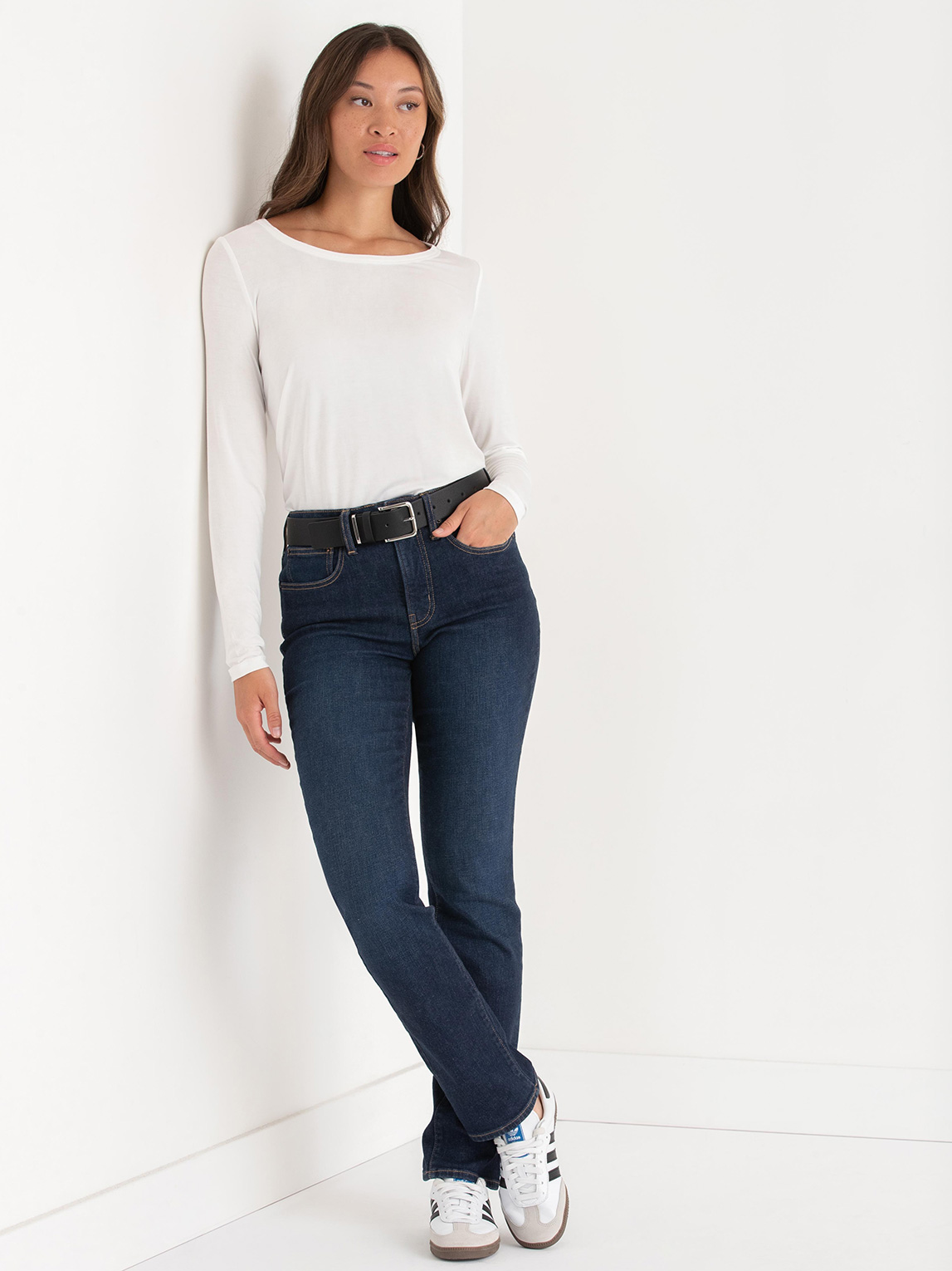 Modal Long Sleeve Scoop Neck Top