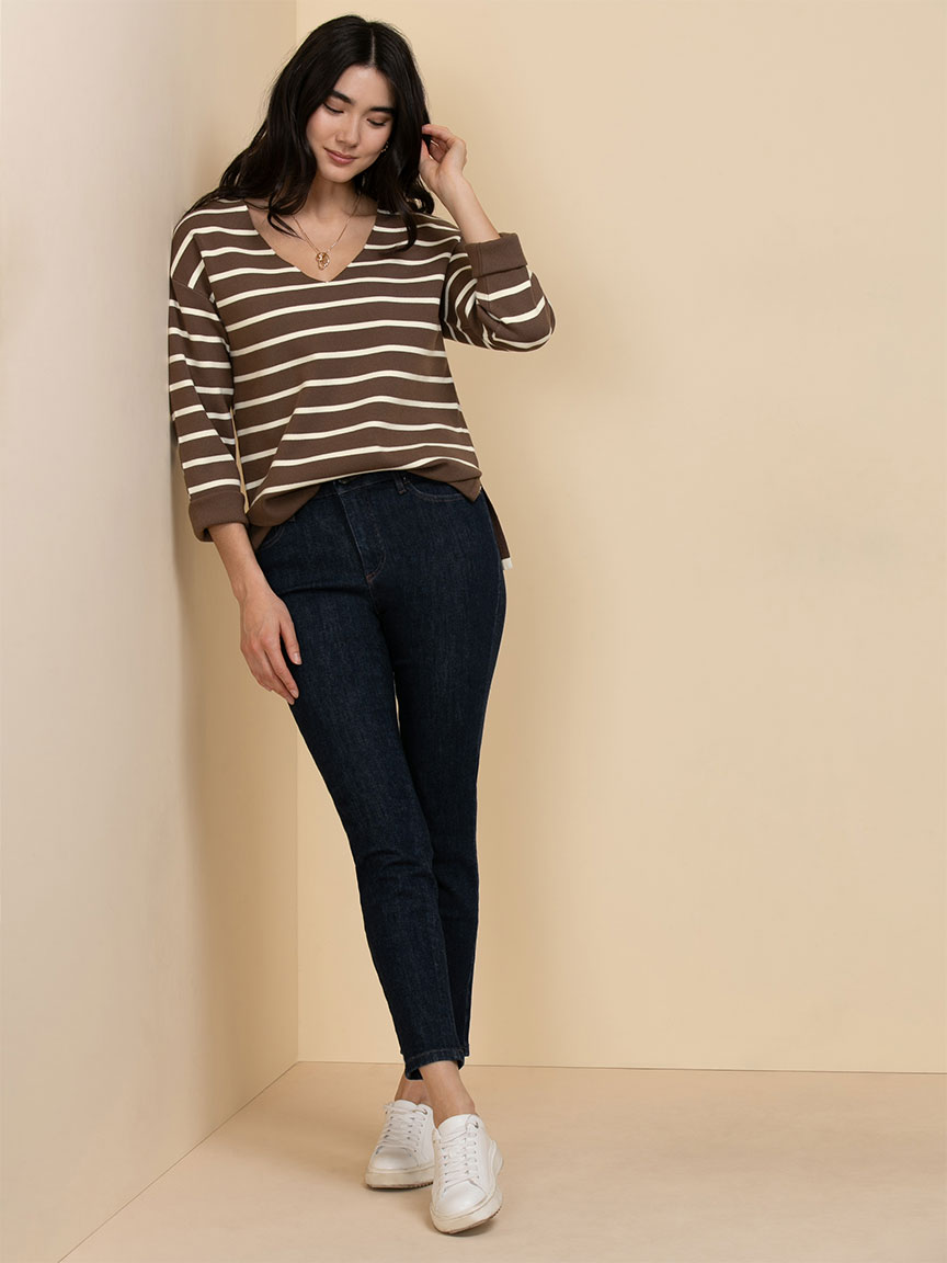 V-Neck Mid-Length Sweater