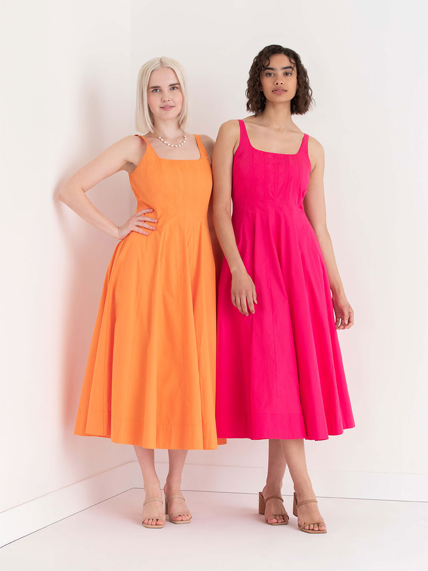 Fit and Flare Dress Luxe Poplin
