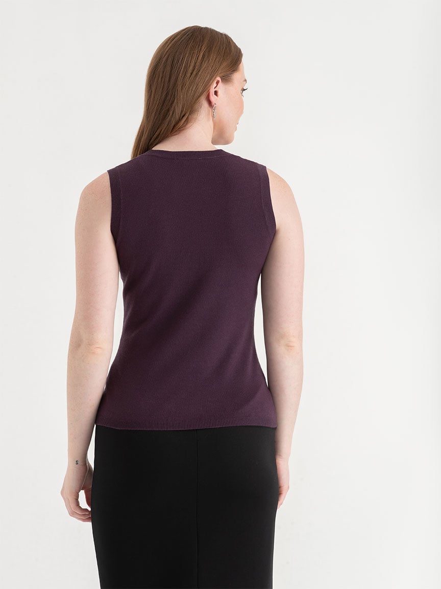 Sleeveless Sweater Tank Top