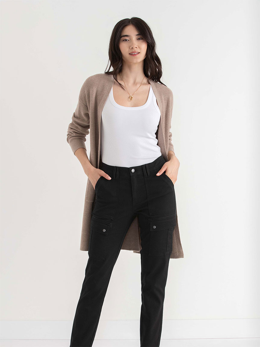 Shaker Stitch Pocket Cardigan