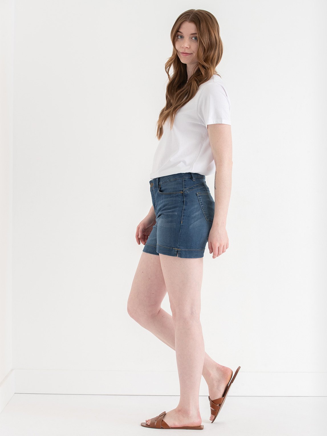 Goddess Fit Jean Shorts