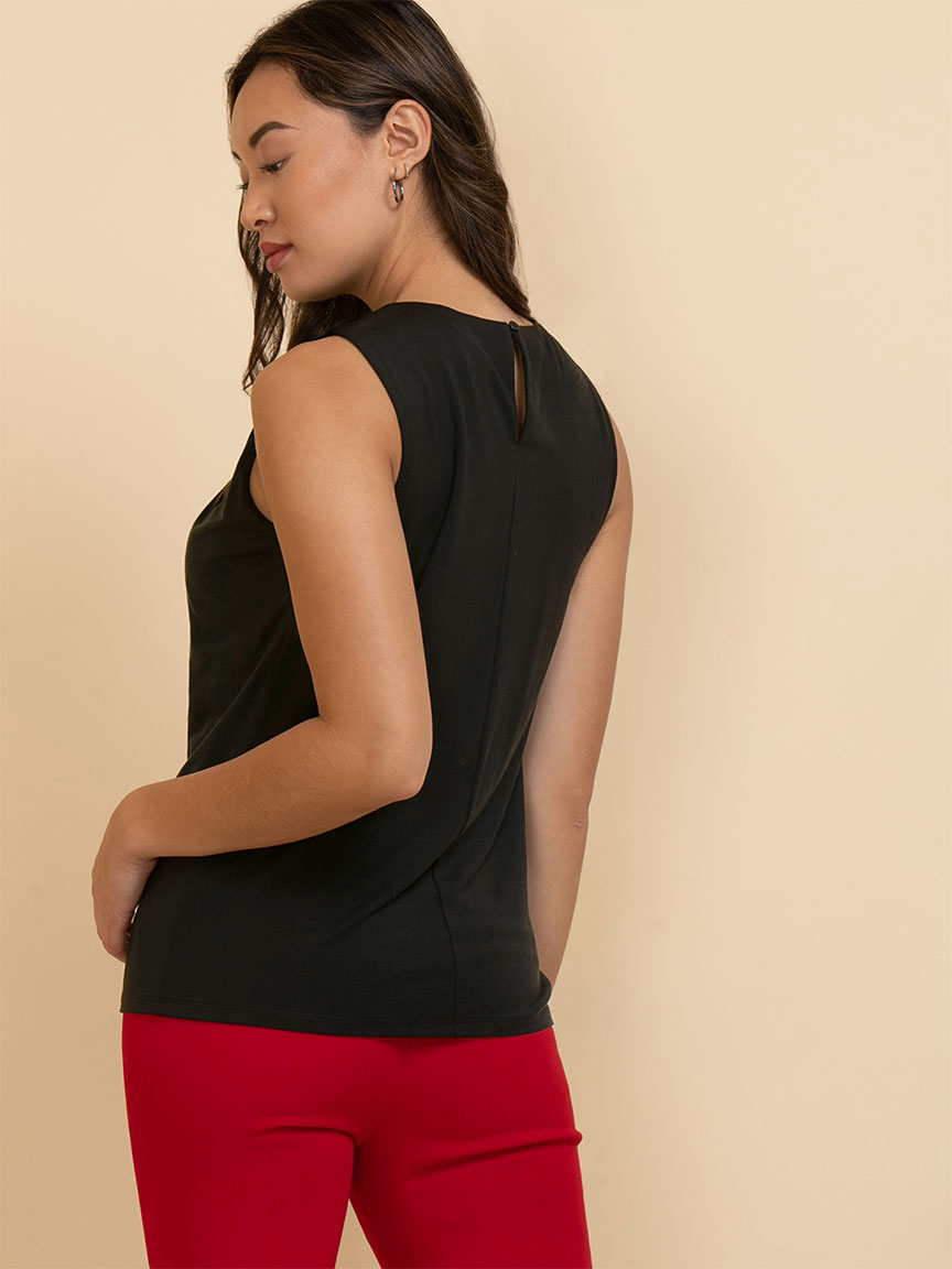 Sleeveless Twist Neck Top