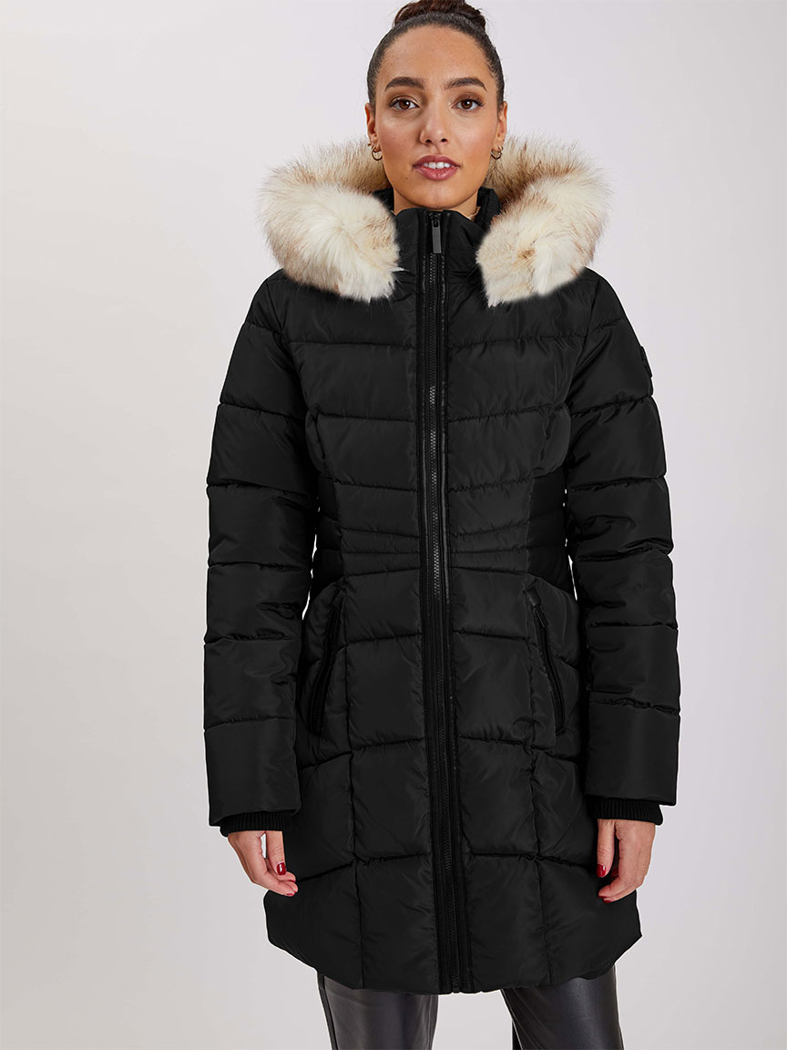 Point zero down filled chevron coat sale